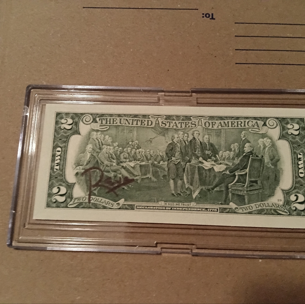Rency $2 Bill Collection Autographed - Picture 2 of 3
